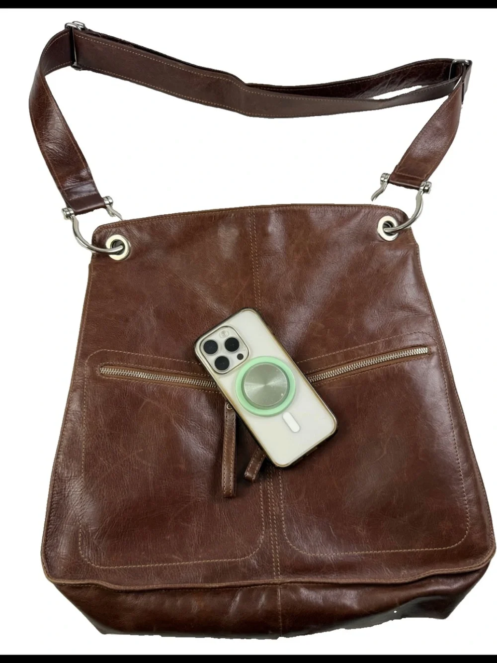 CRIZ Swiss Messenger Unisex Crossbody Bag Handmade Minimalist Quiet Luxury EUC